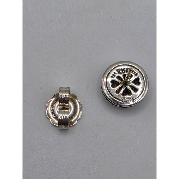 David Yurman Sterling Silver Amethyst Cookie Stud Earrings - Picture 4 of 16